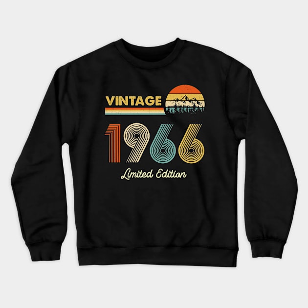 Made In 1966 Born in 1966 Birthday 55 Years Old Limited Edition Crewneck Sweatshirt by MartaHoward